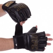 Рукавички для змішаних єдиноборств MMA шкіряні UFC PRO Prem (UHK-75059) XL Чорний