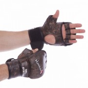 Перчатки для смешанных единоборств ММА кожаные HAYABUSA KANPEKI (VL-5780) XL Коричневый