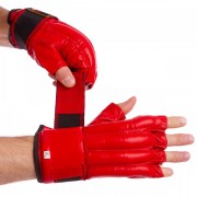 Снарядные перчатки кожаные ZELART (ZB-4011) XL Красный