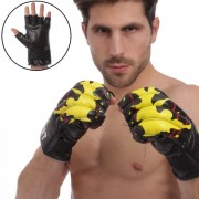 Снарядные перчатки кожаные ZELART (ZB-4224) L Черный