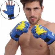 Снарядные перчатки кожаные ZELART (ZB-4224) M Синий