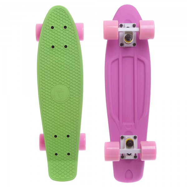 Скейтборд Пенни Zelart SK-410-11 салатовый-фиолетовый
