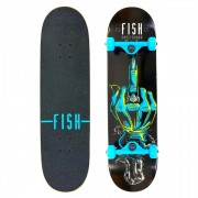 Скейтборд FISH ARM Zelart SK-414-6 чорний-синій
