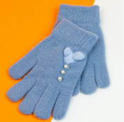 Перчатки для девочек подростков M (арт. 21-25-28) синие