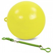 Мяч на веревке резиновый Zelart  FB-6958 20см жёлтый