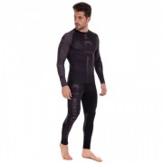 Комплект компрессионный мужской лонгслив и штаны VNM LOGOS (CO-8128-CO-8221-BK) M Черный