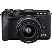 Canon EOS M6 Mark II kit (15-45mm) Black + видоискатель EVF-DC2