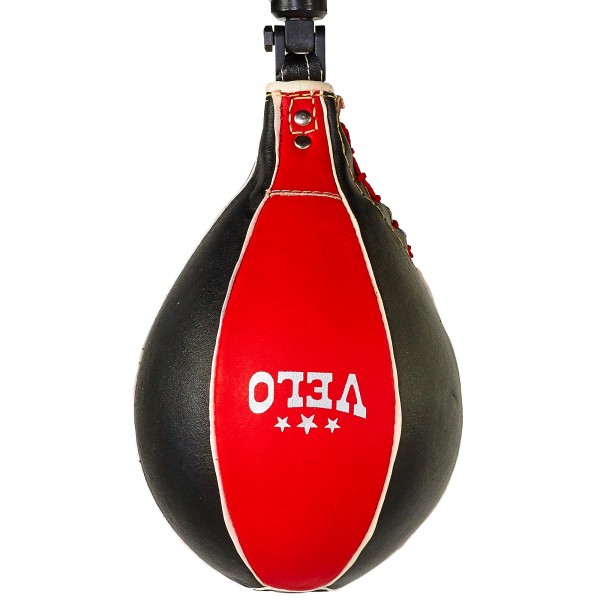 Груша боксерська пневматична VELO (ULI-8004) 28x17см чорний-червоний