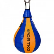 Груша боксерська підвісна SPORTKO (GP-3) 60x35см Синій помаранчевий