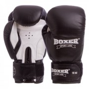 Рукавички боксерські BOXER (2023) 12 унцій Чорно-білий