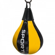 Груша боксерская подвесная SPORTKO (GP-1) 50x24см Черный-желтый