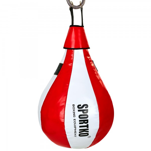 Груша боксерська підвісна SPORTKO (GP-3) 60x35см Червоно-білий