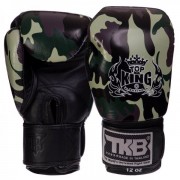 Рукавички боксерські TOP KING (TKBGEM-03) 14 унцій Камуфляж зелений