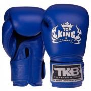 Рукавички шкіряні боксерські TOP KING (TKBGSA) 8 унцій Синій