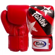 Перчатки боксерские кожаные FAIRTEX (BGV1N) 12 унций Красный - черный