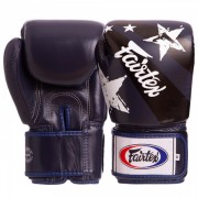 Перчатки боксерские кожаные FAIRTEX (BGV1N) 16 унций Синий - черный