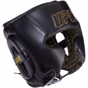 Шлем боксерский в мексиканском стиле кожаный UFC PRO Prem Lace Up (UHK-75057) 2XL Черный