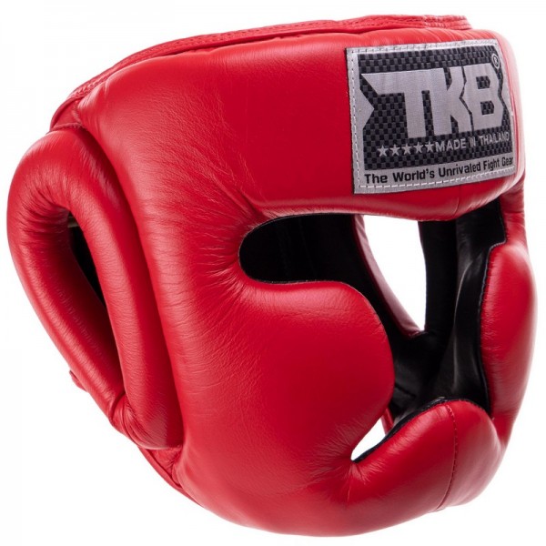 Шолом боксерський у мексиканському стилі шкіряний TOP KING Extra Coverage (TKHGEC-LV) L червоний
