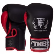 Перчатки боксерские кожаные TOP KING (TKBGRB) 8 унций Черный - красный