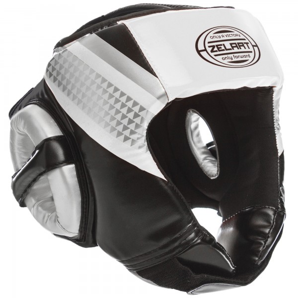 Шлем боксерский открытый ZELART (BO-1336) XL Черный-белый