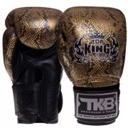 Перчатки боксерские кожаные TOP KING (TKBGSS-02) 8 унций Черный - золотой