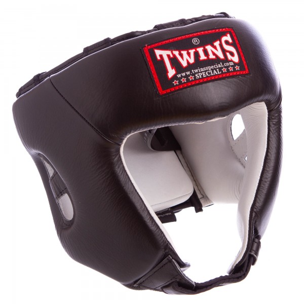 Шлем боксерский открытый кожаный TWINS (HGL8) S Черный