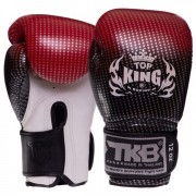 Рукавички шкіряні боксерські TOP KING (TKBGSS-01) 8 унцій Чорний - червоний