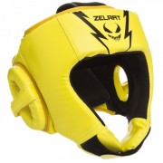 Шлем боксерский открытый ZELART (BO-1371) M Лимонный-чёрный