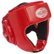 Шлем боксерский открытый ZELART (BO-1362) L Красный-серебряный