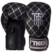 Перчатки боксерские кожаные TOP KING (TKBGCH) 8 унций Черный - серебряный