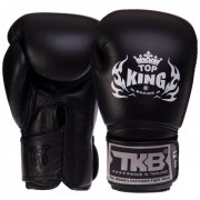 Рукавички боксерські шкіряні TOP KING (TKBGSV) 8 унцій Чорний