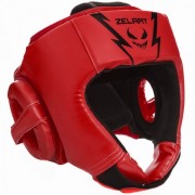 Шлем боксерский открытый ZELART (BO-1371) M Красный-чёрный
