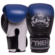 Рукавички шкіряні боксерські TOP KING (TKBGSS-01) 16 унцій Чорний - синій