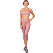 Комплект спортивный для фитнеса и йоги (лосины и топ) Zelart QK1171-WX1172 S розовый