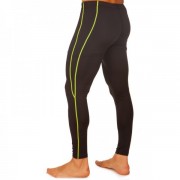 Компрессионные штаны тайтсы для спорта LIDONG (LD-1201) L Черный-салатовый