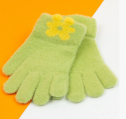 Перчатки для девочек XS (арт. 21-25-31) зеленые