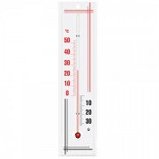Термометр комнатный П-3 Стеклоприбор Бело-красный