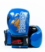 Боксерские перчатки PowerPlay 16 унций карбон Синий 3007