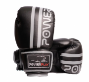 Боксерские перчатки PowerPlay 16 унций Черно-серый 3010