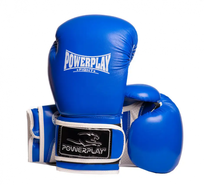 Боксерські рукавиці PowerPlay 8 унцій Синій 3019
