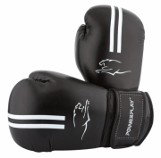 Боксерские перчатки PowerPlay 16 унций Черно-белый 3016