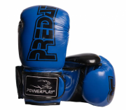 Боксерские перчатки PowerPlay 10 унций карбон Синий 3017