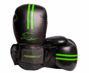 Боксерские перчатки PowerPlay 10 унций Черно-зеленый 3016