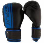 Боксерские перчатки PowerPlay 10 унций Черно-синий 3022 A