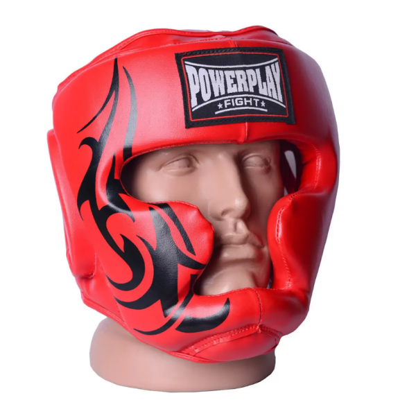 Боксерский шлем тренировочный PowerPlay L Красный 3043