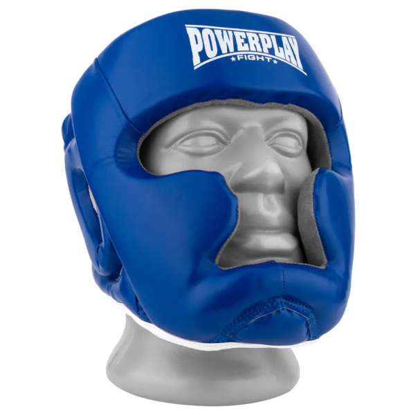Боксерский шлем тренировочный PowerPlay S Сине-белый 3068