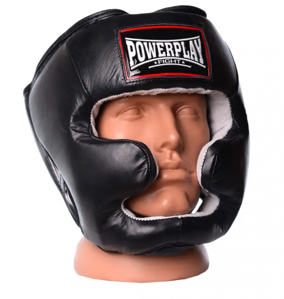 Боксерский шлем тренировочный PowerPlay L/XL Черный 3065
