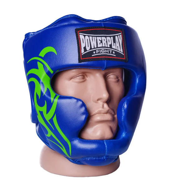Боксерский шлем тренировочный PowerPlay XL Синий 3043