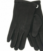 Мужские трикотажные перчатки с плюшевым утеплителем - №17-4-10 S черный