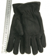 Двойные мужские флисовые перчатки - №18-4-3 L черный